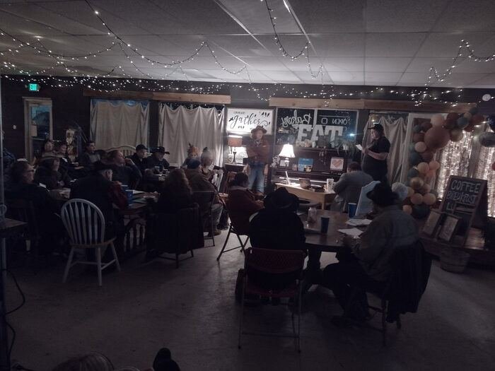 Community event at Black Sheep Coffee, full house
